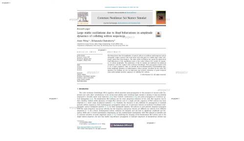 Large stable oscillations due to Hopf bifurcations in amplitudedynamics of colliding soliton sequences